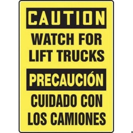 Accuform BILINGUAL OSHA CAUTION Safety Sign SBMVTR603VP SBMVTR603VP
